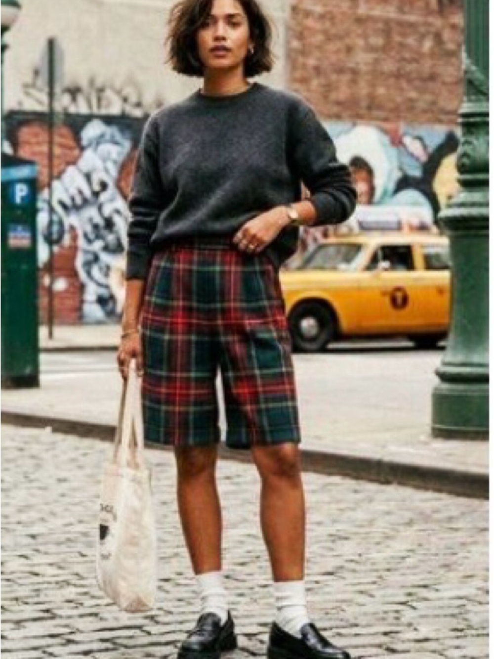 Talbots Plaid Bermuda Shorts in Red, Green, Navy